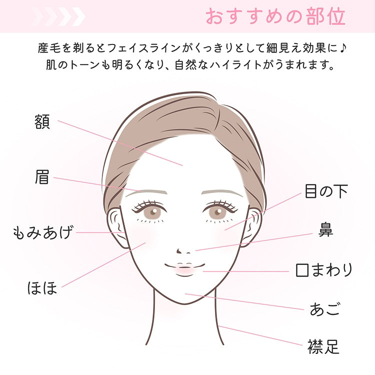 【超軽量40g 電池式レディースフェイスシェーバー】